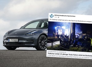 Przerażający pożar Tesli w Niemczech. Auto spłonęło razem z kierowcą