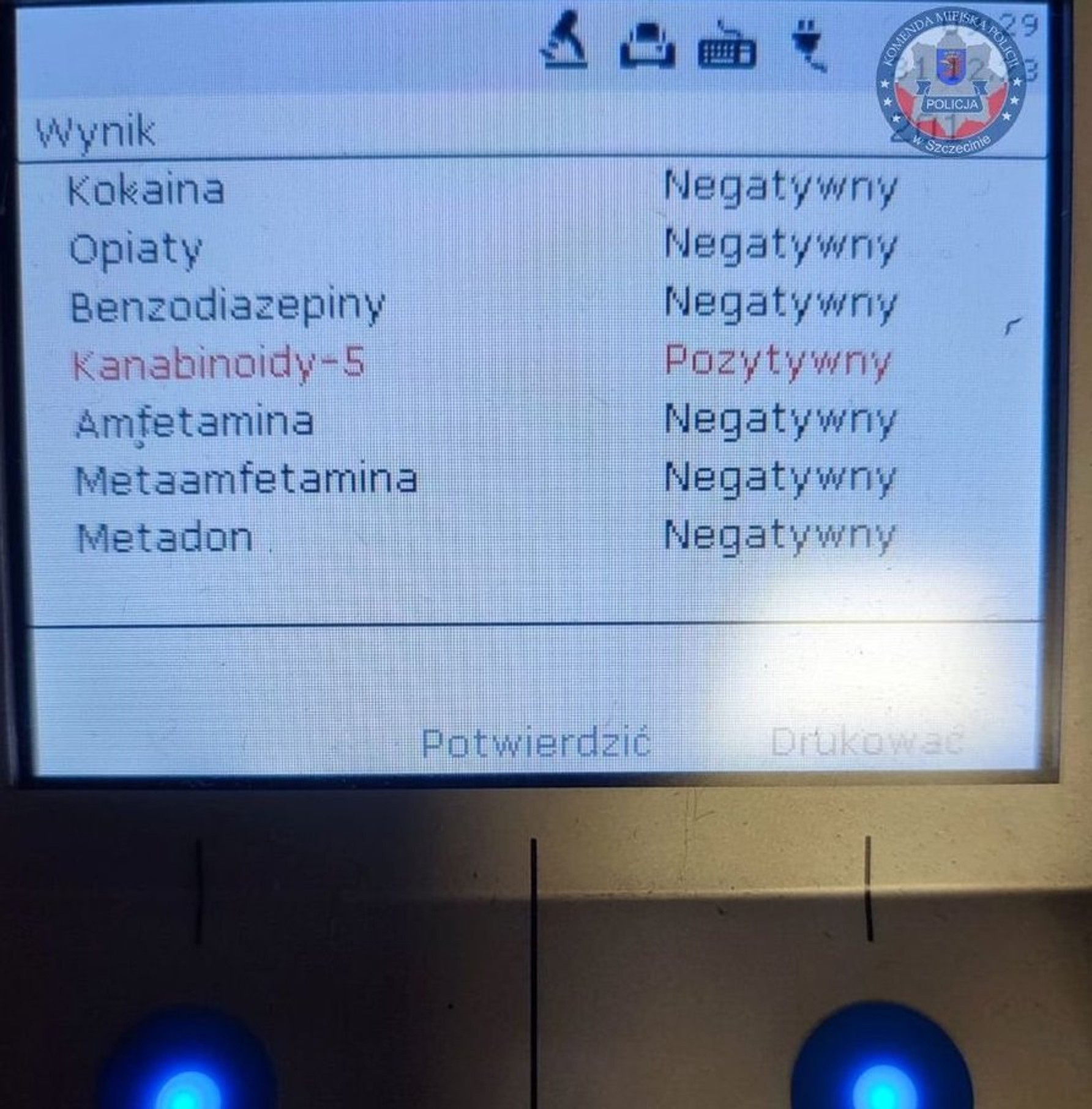 Ekran narkotestera