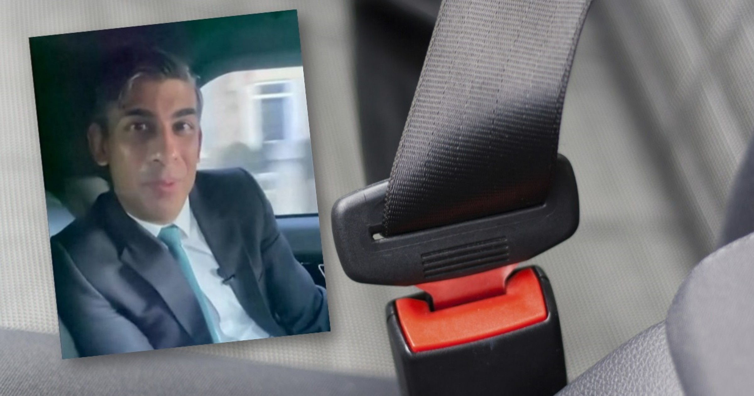 Rishi Sunak, premier Wielkiej Brytanii, podróżował bez pasów