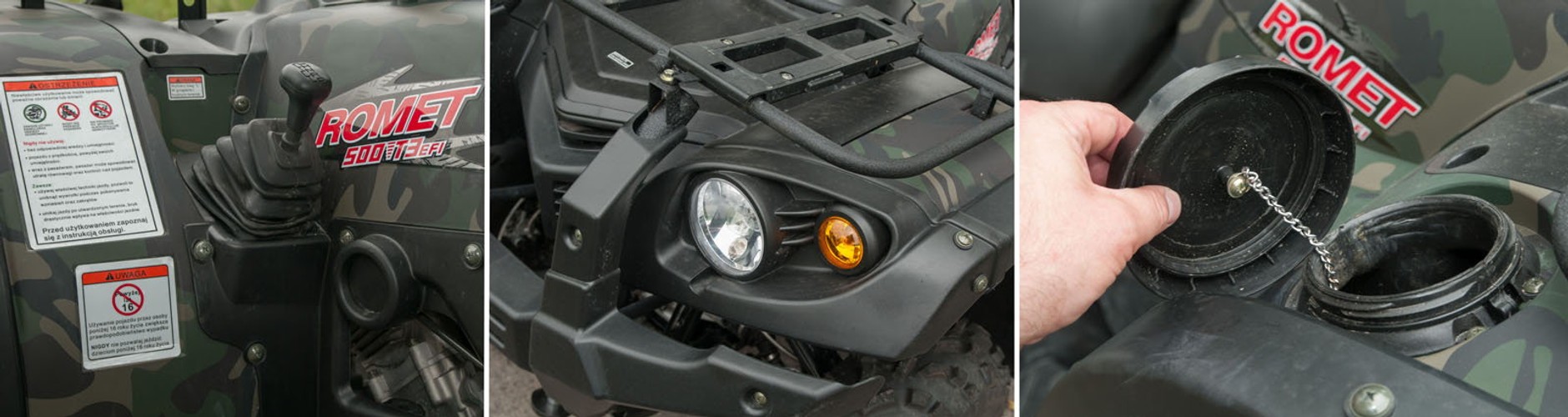 Romet T3 500i 4x4 – elementy wyposażenia