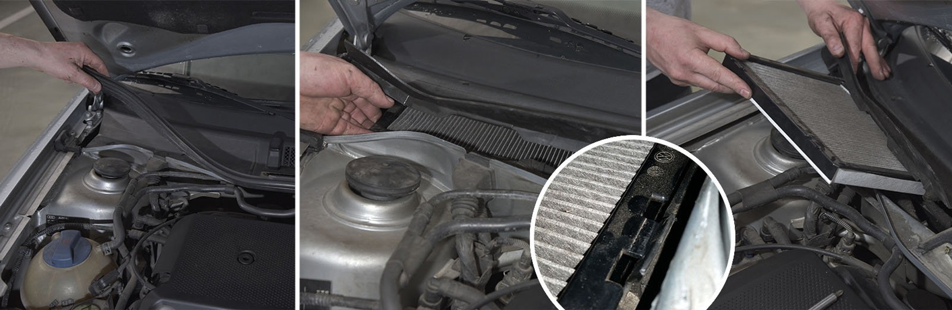 Samodzielna obsługa Audi A3 I 1.8: filtr kabinowy