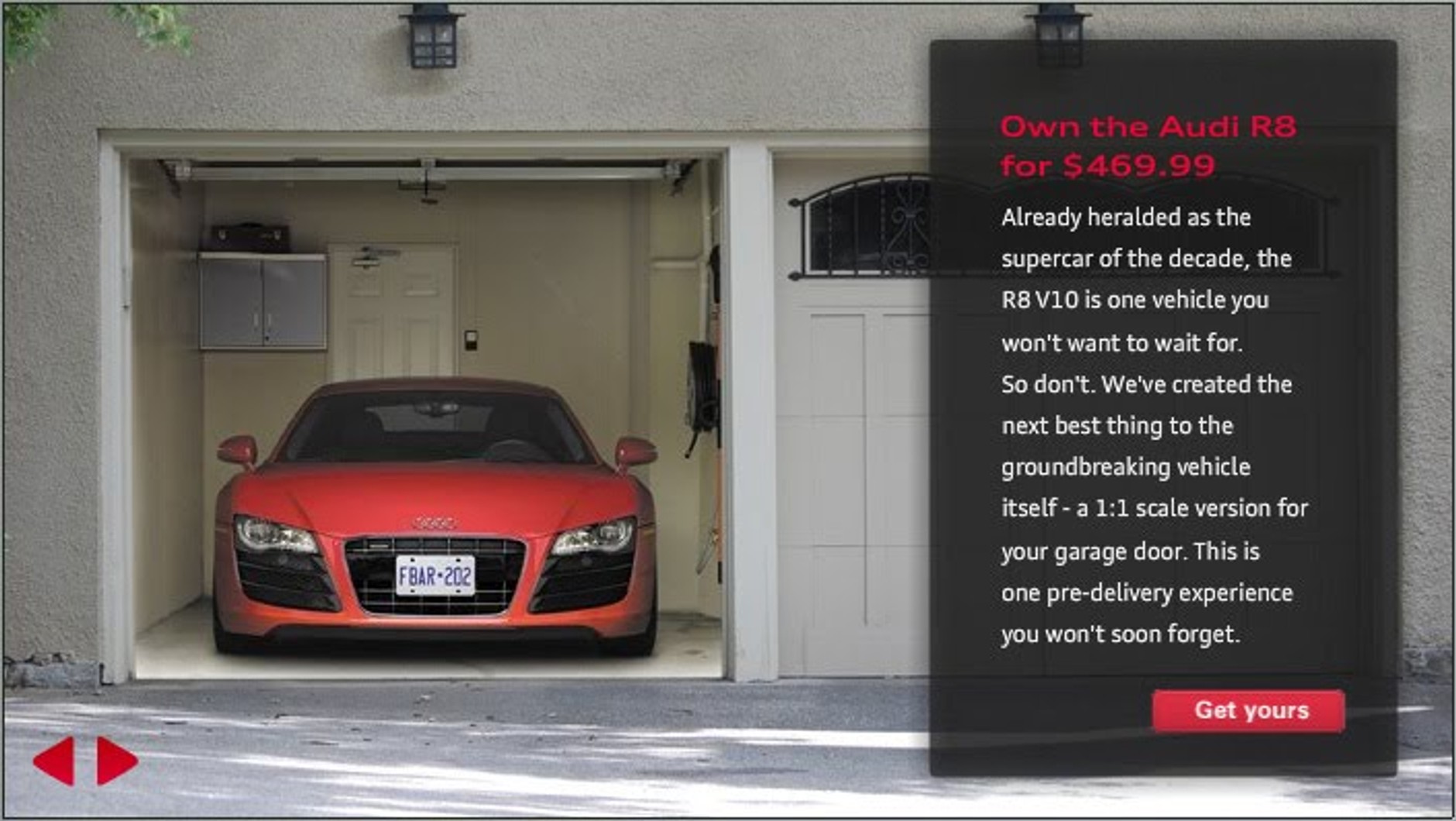 Audi R8 za 469,99 dolarów!