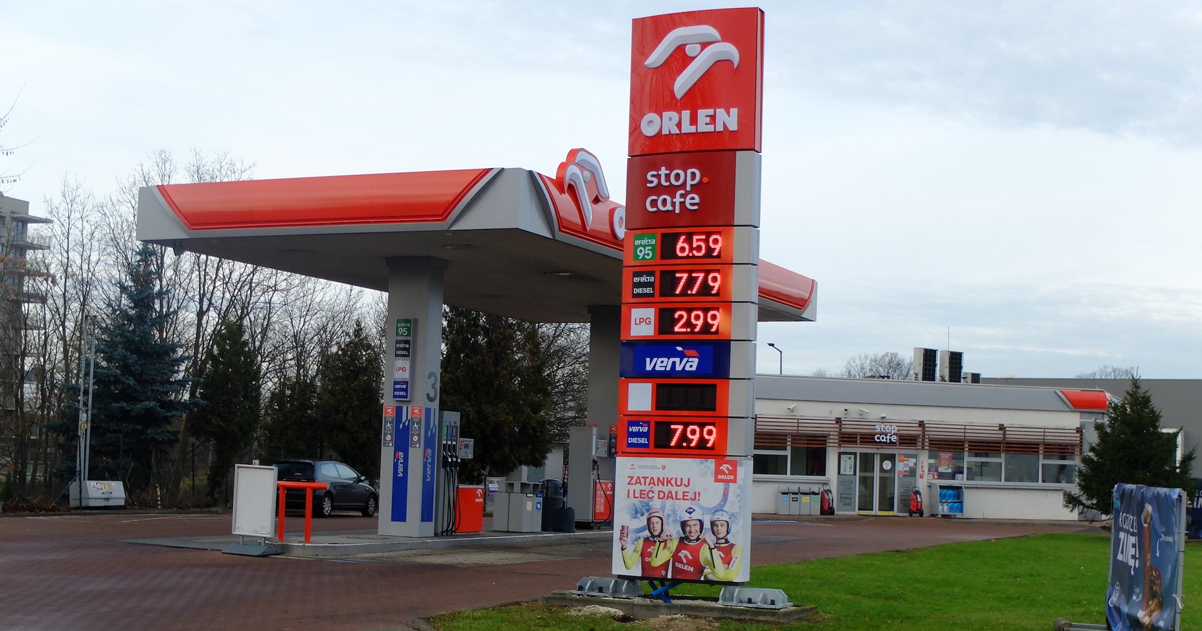 Ceny paliw na stacji Orlen w Warszawie 2 stycznia 2023