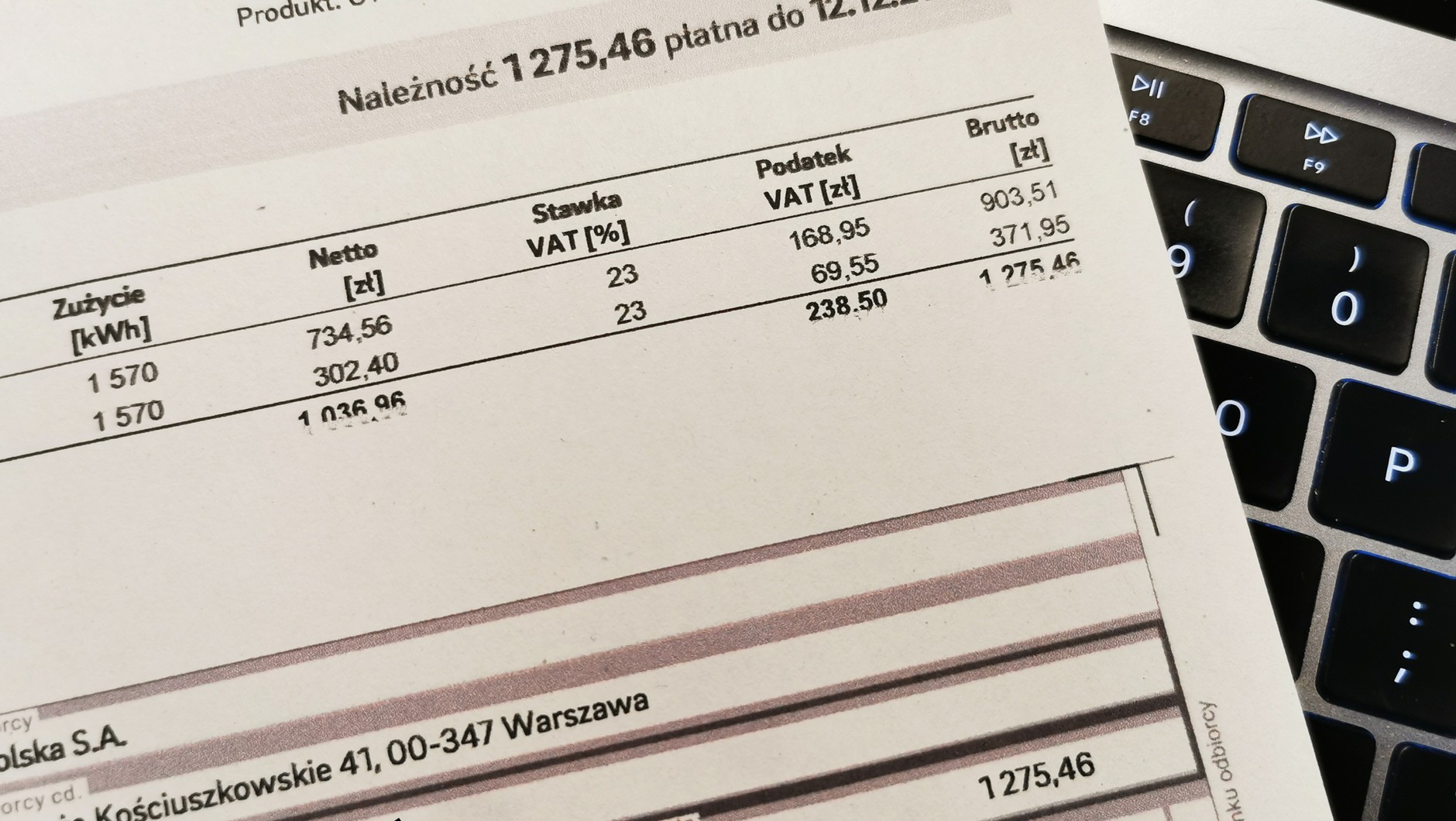 Rachunek za prąd