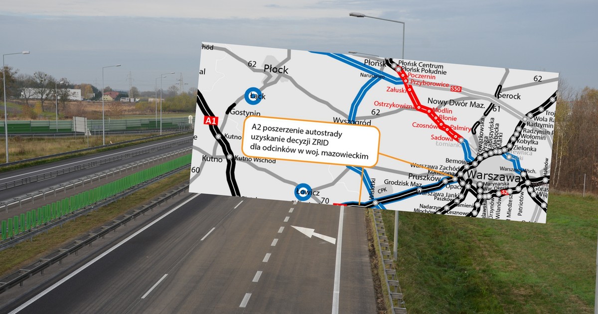 Autostrada A2 - są już pierwsze decyzje związane z rozbudową trasy