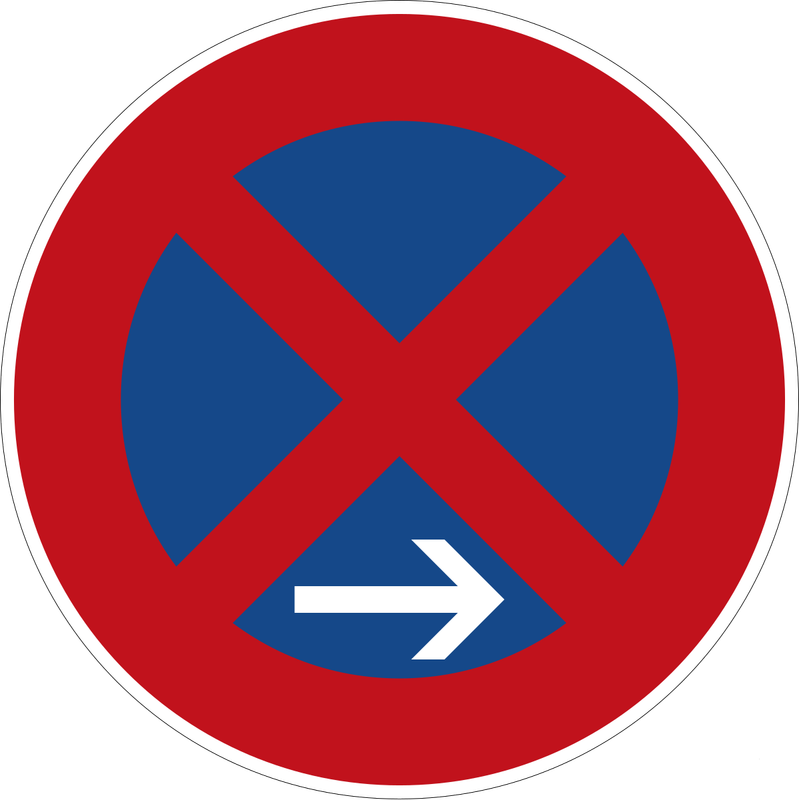 Niemiecki znak 283-20 - Zakaz zatrzymywania się