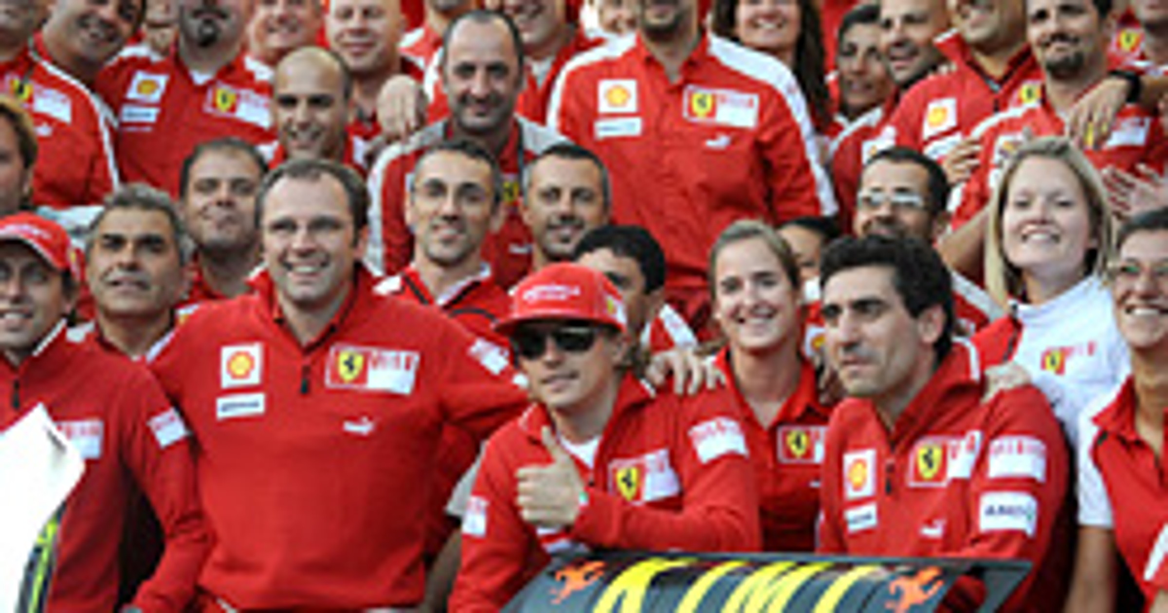 Grand Prix Belgii 2009: dwie gwiazdy wyścigu - Raikkonen i Fisichella (fotogaleria)