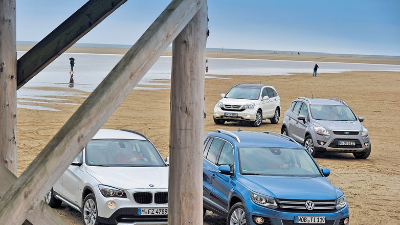 VW Tiguan kontra BMW X1, Ford Kuga i Honda CR-V: duża moc to nie wszystko