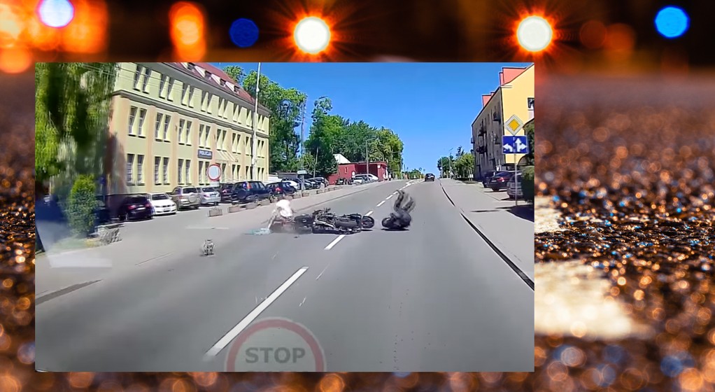Wypadek motocykl i skuter