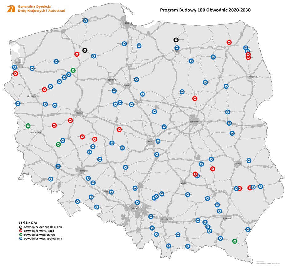 Program budowy 100 obwodnic 2020-2030