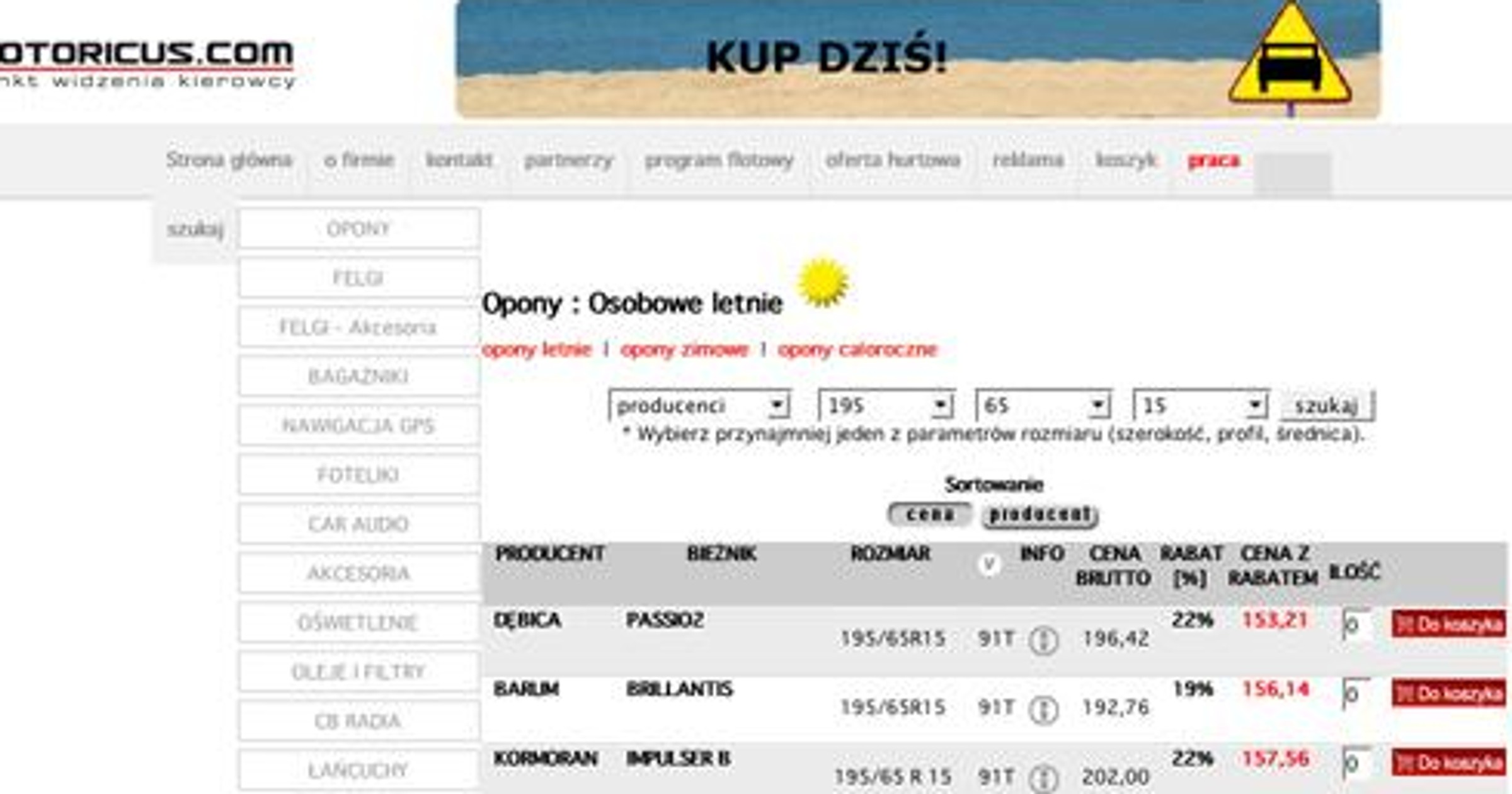Opony nie muszą być drogie