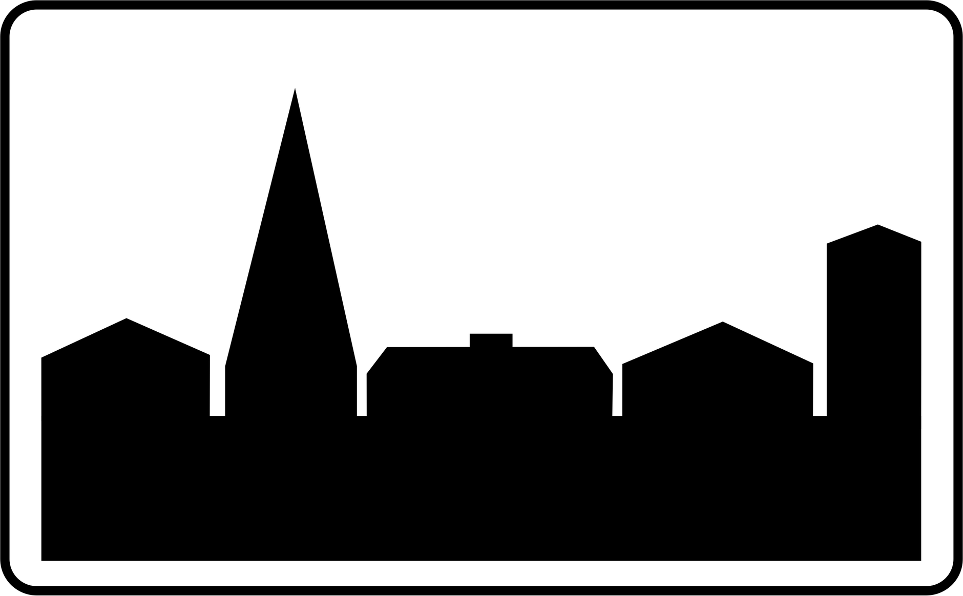 Znak D-42 – początek obszaru zabudowanego