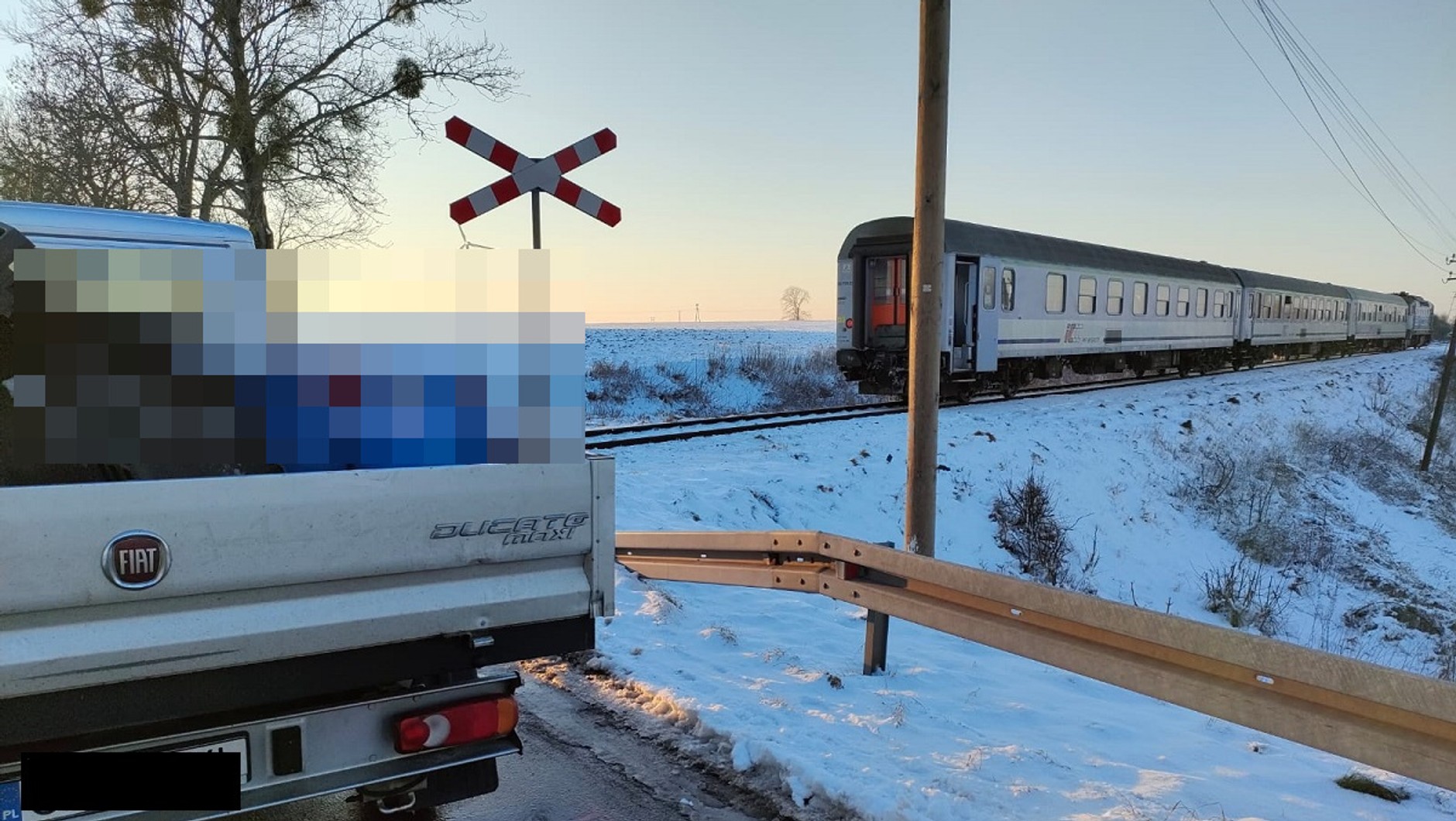 Zderzył się z pociągiem