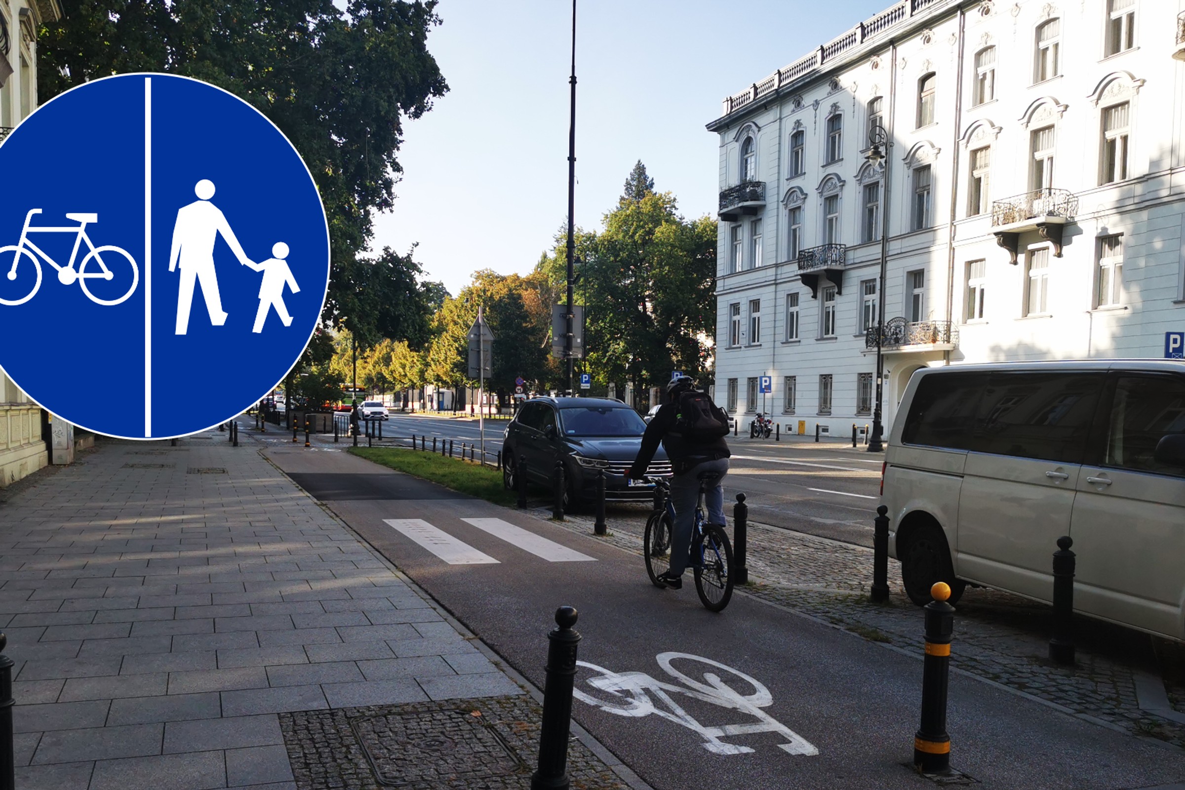 Droga dla rowerów, droga dla pieszych, droga dla rowerów i pieszych: różne zasady pierwszeństwa, a ludzie się gubią