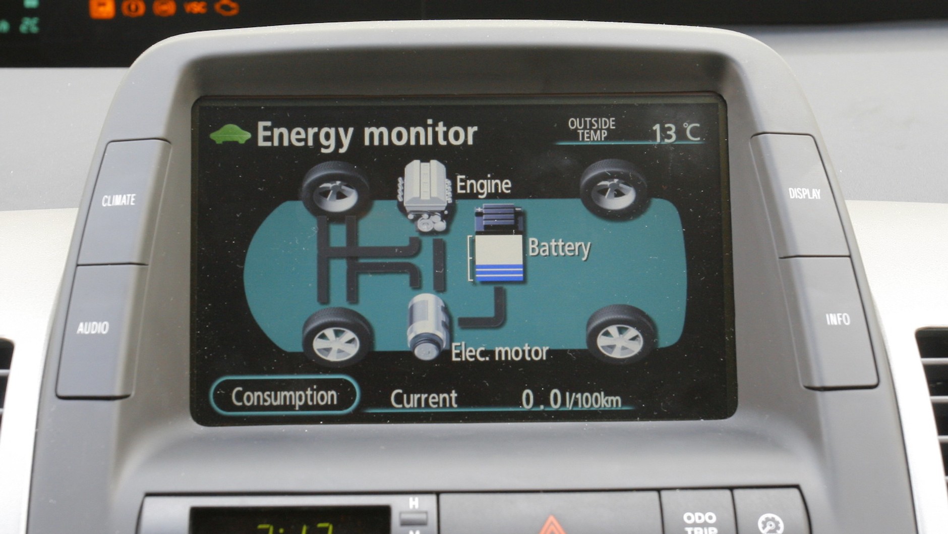 Toyota Prius II i III - wyświetlacz
