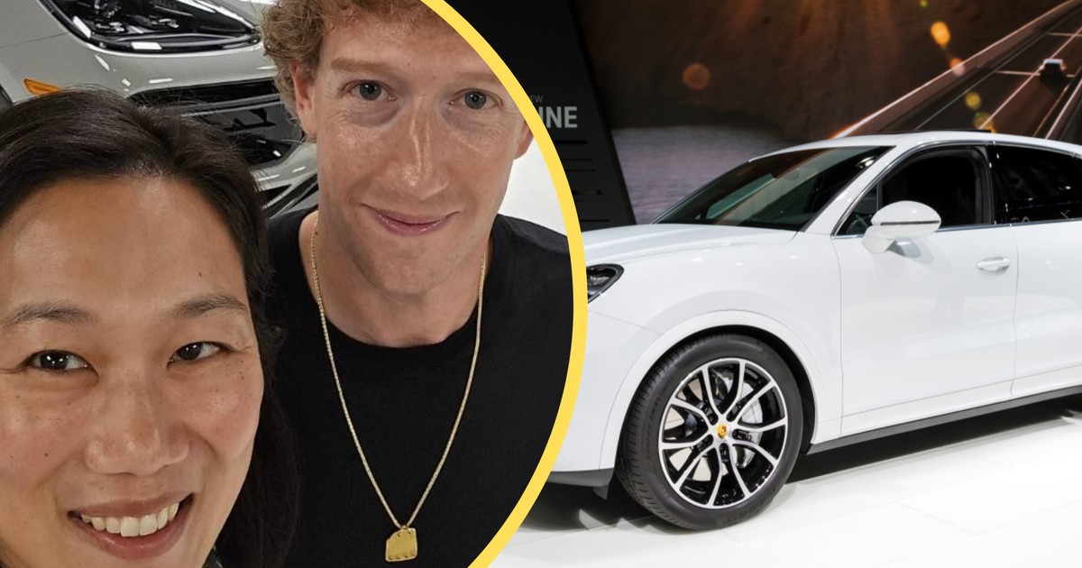 Mark Zuckerberg i jego żona Priscillą (oboje w kółku) pochwalili się, czym jeżdżą. Mają dostosowany indywidualnie model Porsche Cayenne  (Screen: Instagram/zuck)
