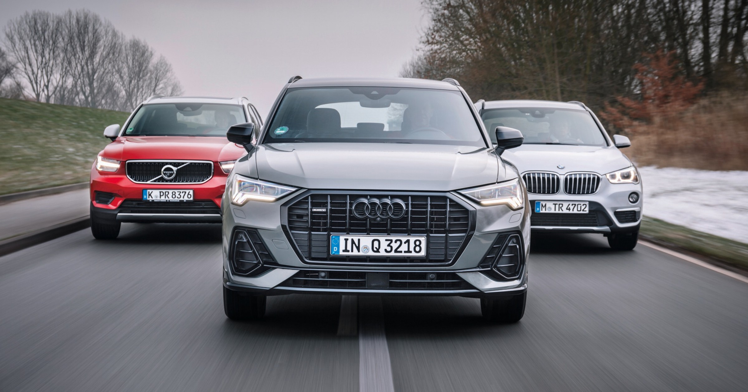 Audi Q3, BMW X1, Volvo XC40 - porównanie