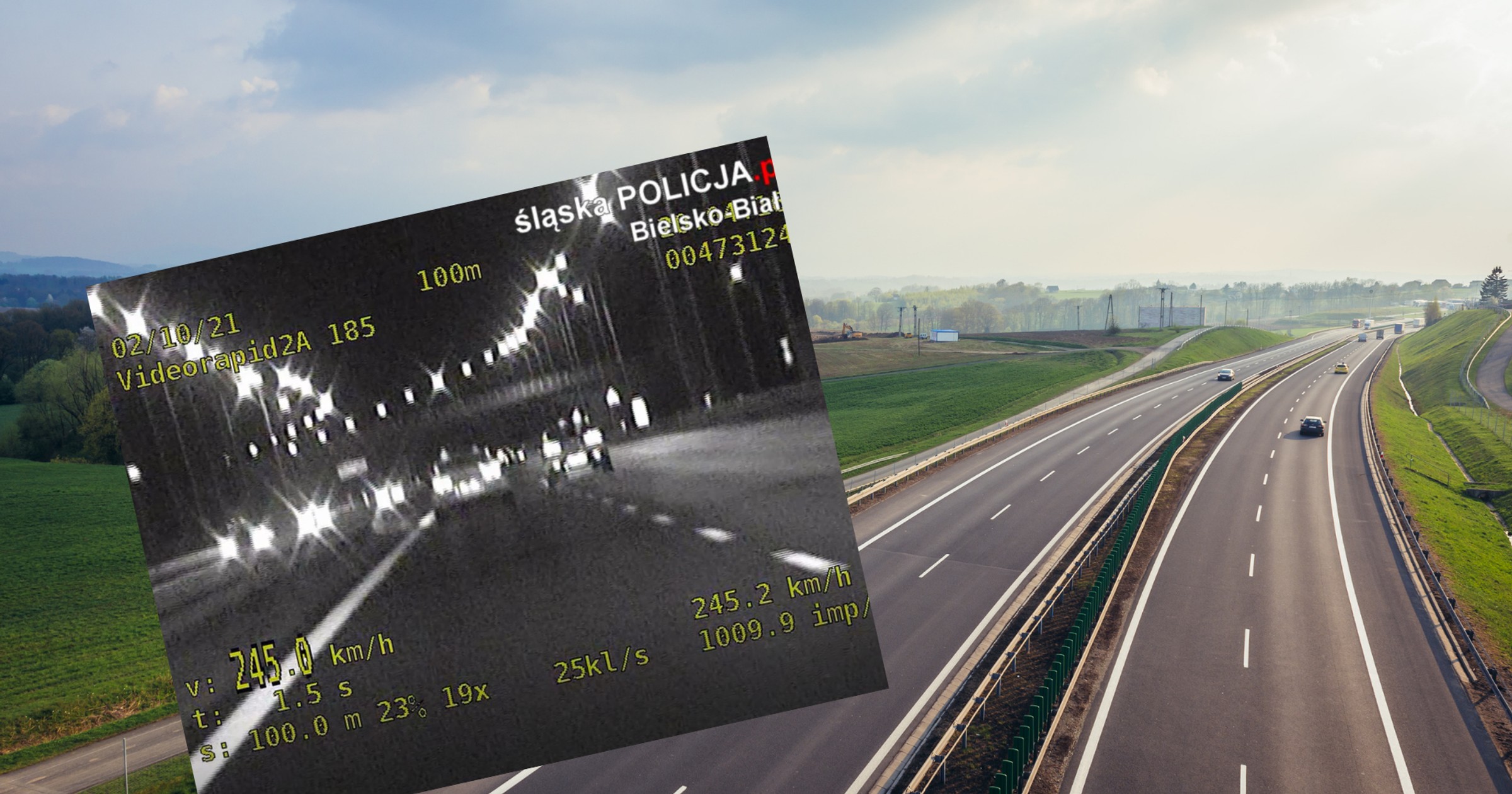 Policjanci zatrzymali kierowcę, który po drodze ekspresowej poruszał się z prędkością ponad 240 km/h (policja.pl)