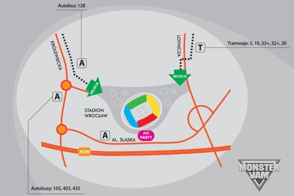 Monster Jam - mapka