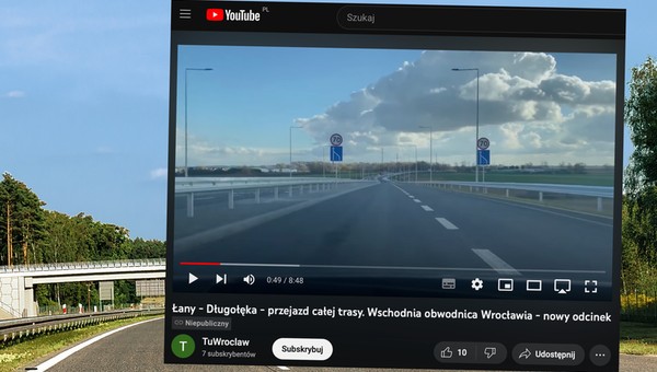 Wschodnia Obwodnica Wrocławia jednojezdniowa. Pokazali wideo z przejazdu