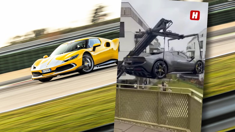 Właściciel Ferrari 296 GTB umieścił auto na balkonie, ale po tygodniu musiał je ściągnąć