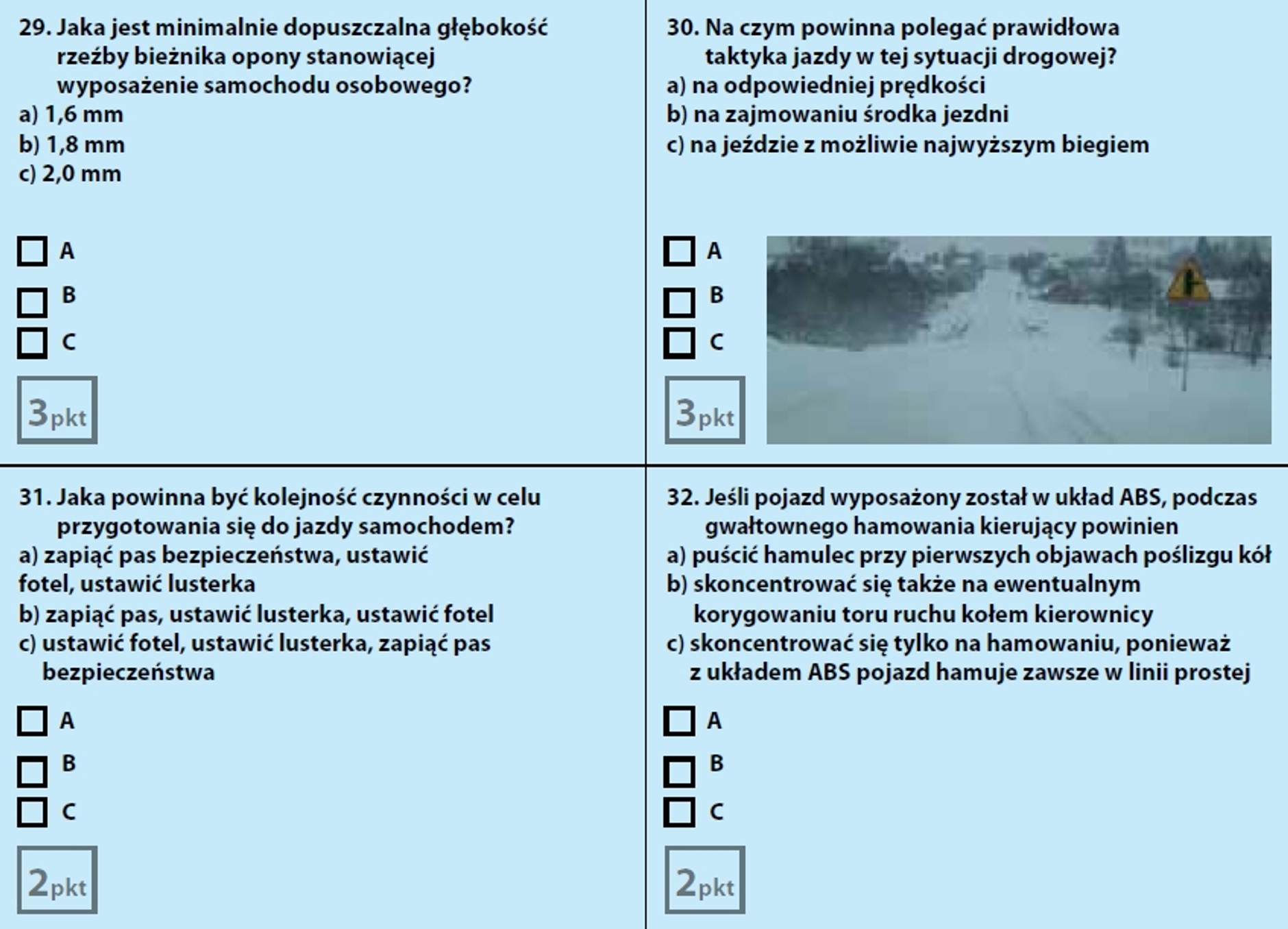Egzamin teoretyczny na prawo jazdy - zestaw 1