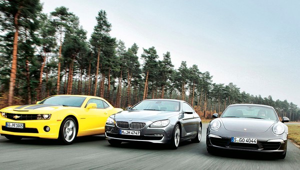 Chevrolet Camaro kontra BMW 650i i Porsche 911 Carrera S: mocne obiekty pożądania