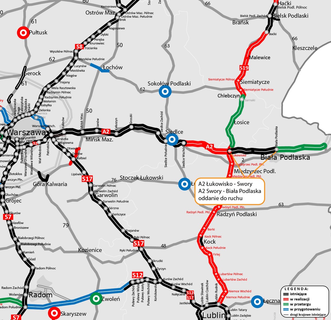 A2 Łukowisko - Swory - Biała Podlaska