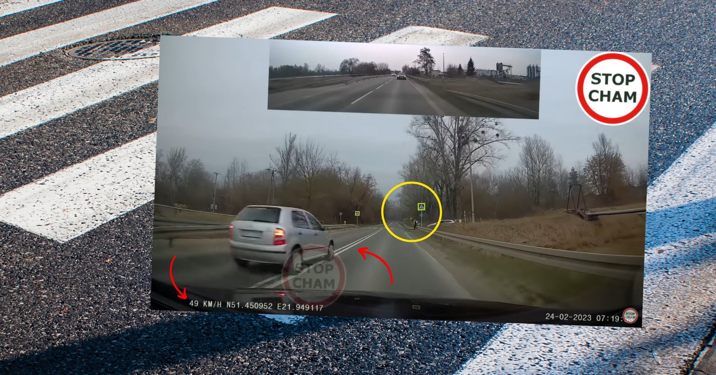 Kierowca złamał szereg przepisów drogowych (screenshot/YouTube/@STOPCHAM)