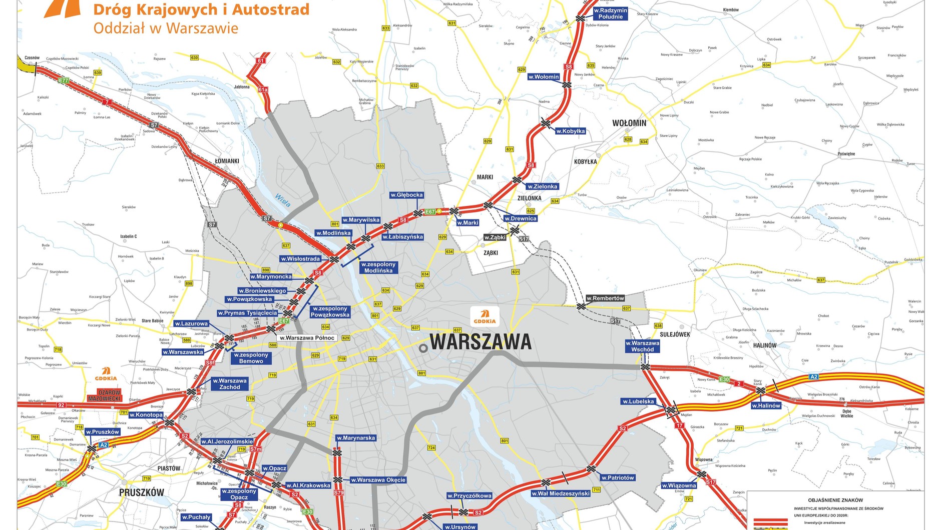 Obwodnica Warszawy bez wschodniej części