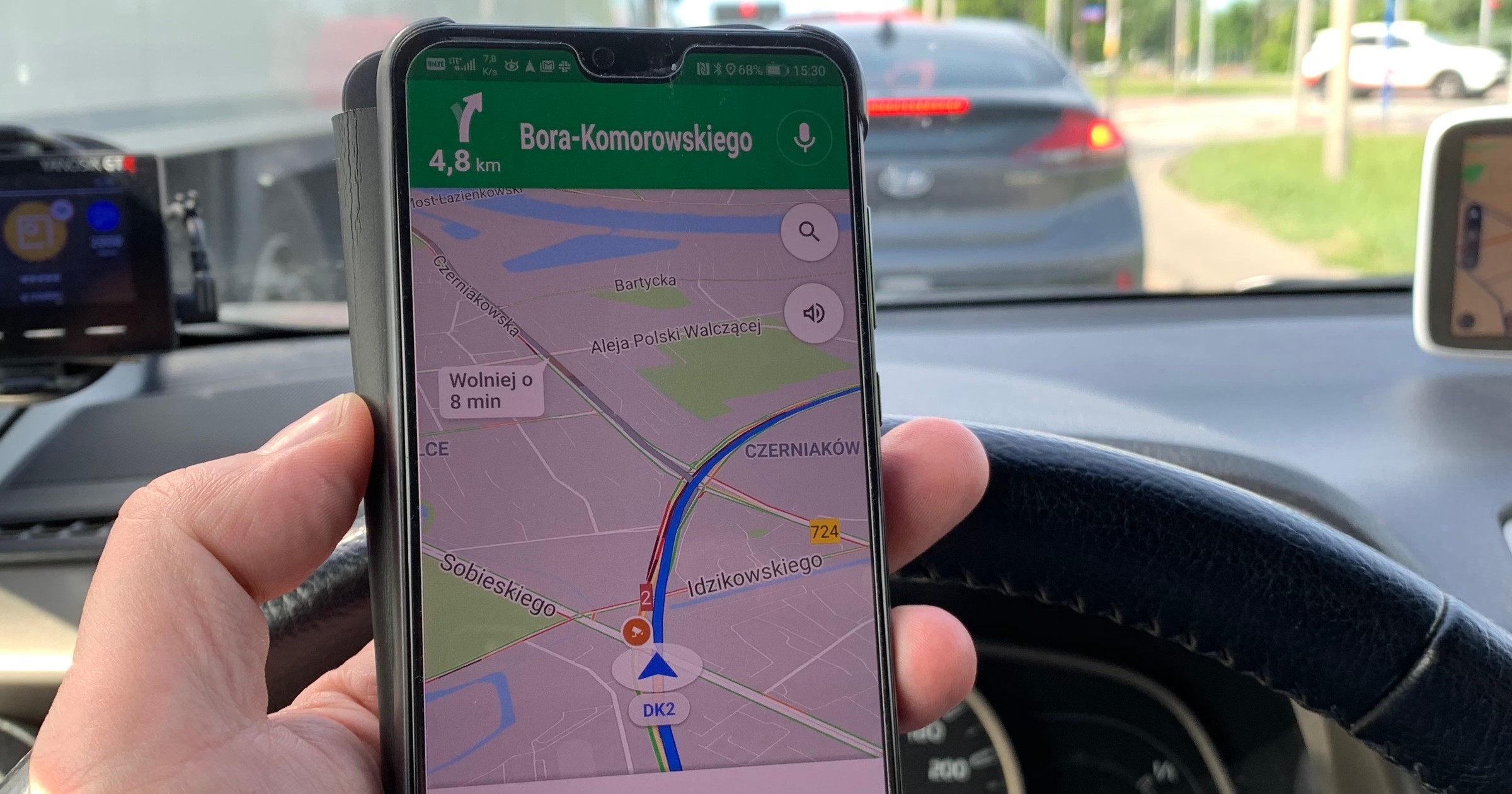 Google Maps z ostrzeganiem przed fotoradarami