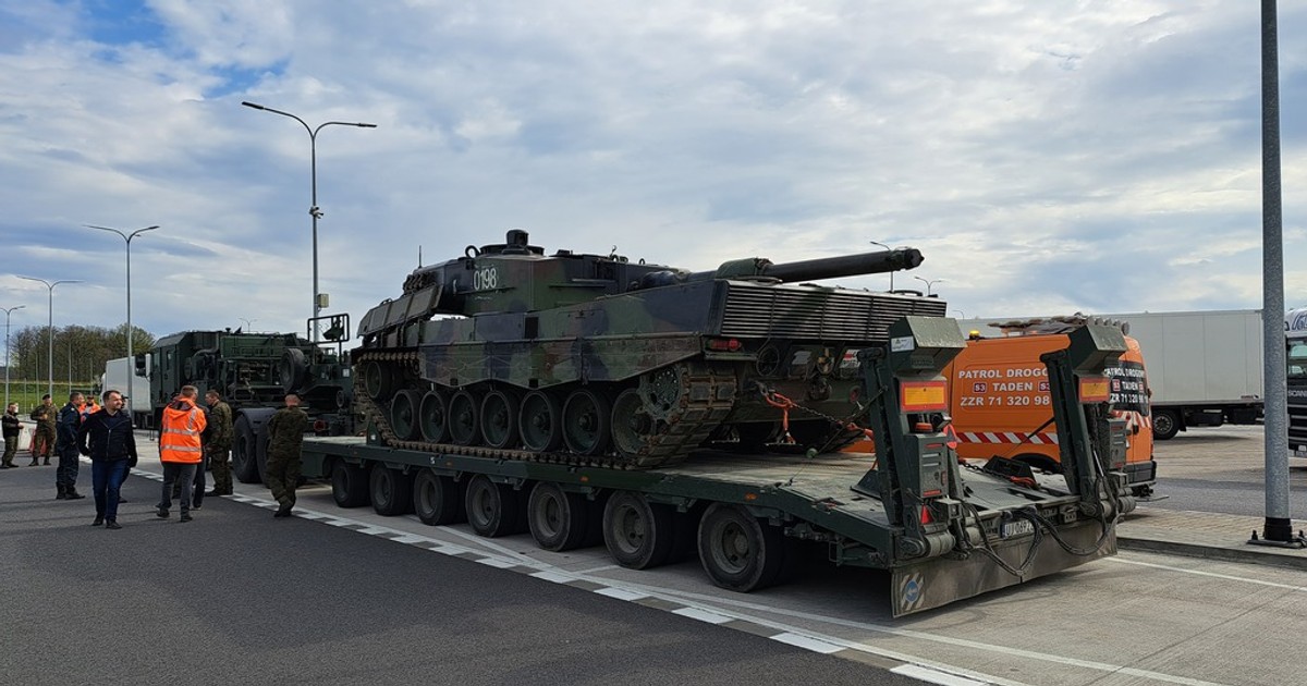 ITD zważyła pojazd wojskowy z załadowanym czołgiem Leopard