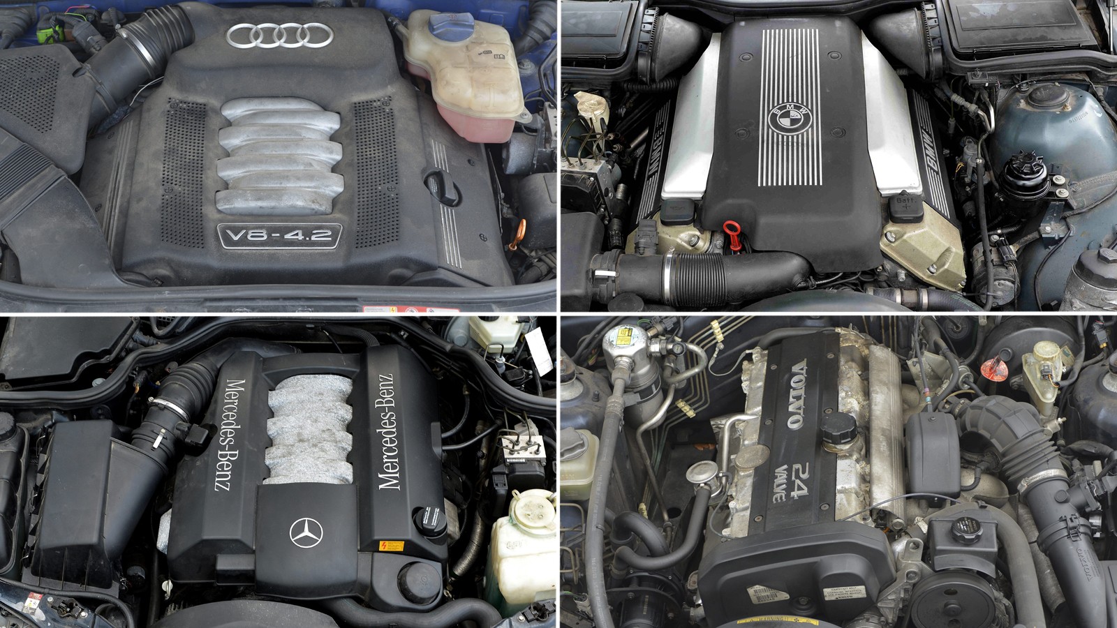 Audi, BMW i Mercedesa możecie kupić w wersji V8, Volvo ma "tylko" motor R6.