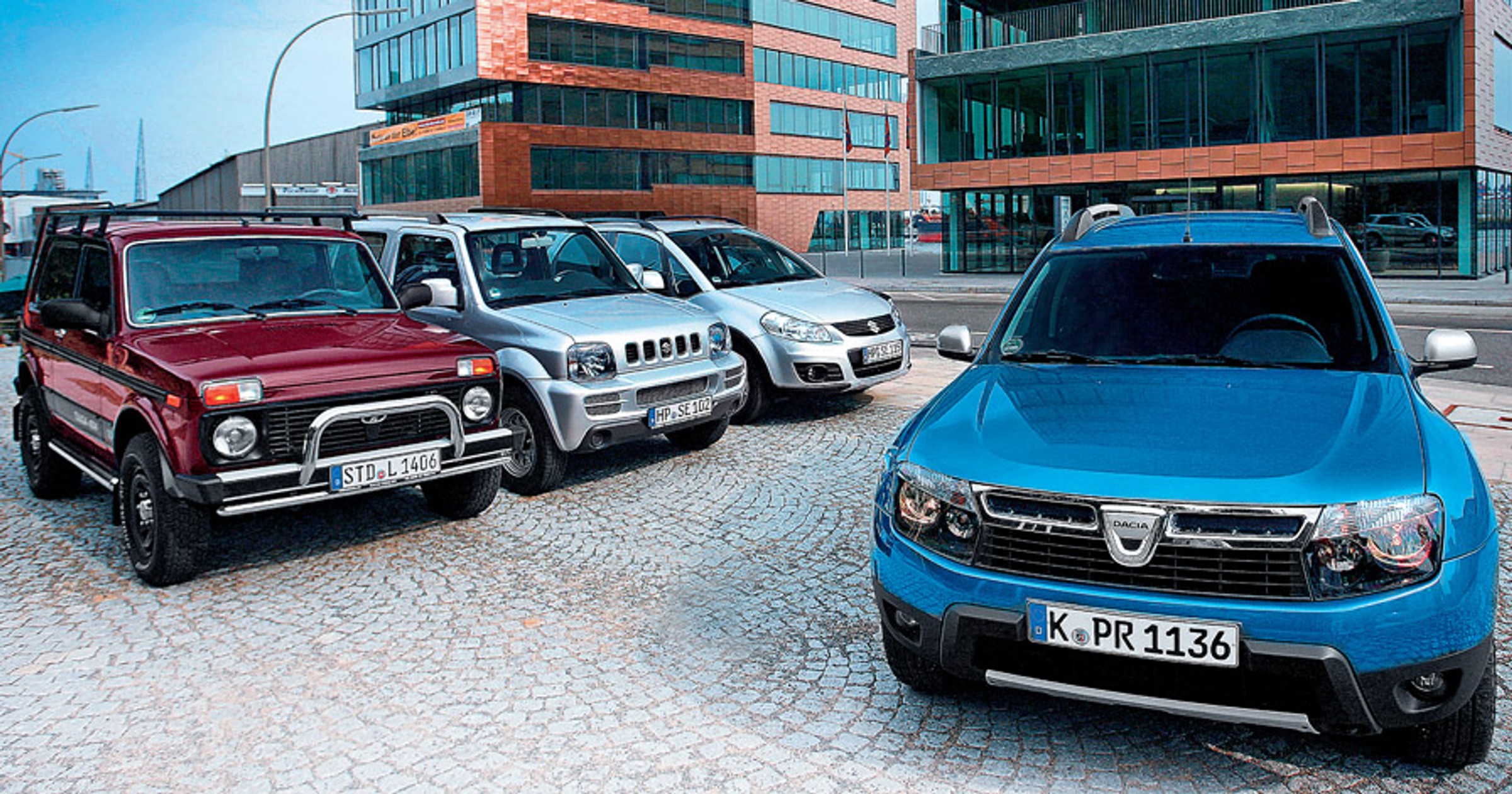 Dacia Duster kontra Łada Niva, Suzuki Jimny i Suzuki SX4: porównujemy najtańsze 4x4 na rynku