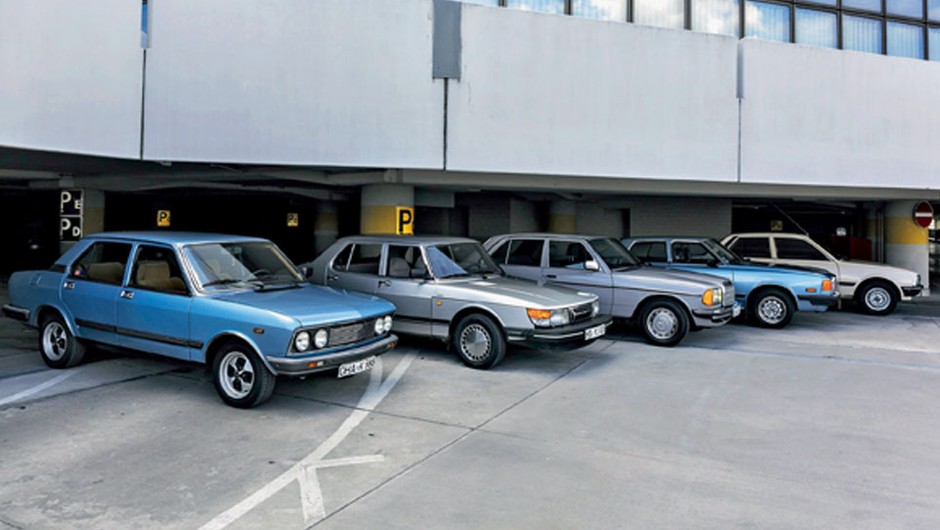 Fiat 132 kontra Mazda 929L, Mercedes 200, Peugeot 505 i Saab 900 - Czy liczy się tylko schabowy?