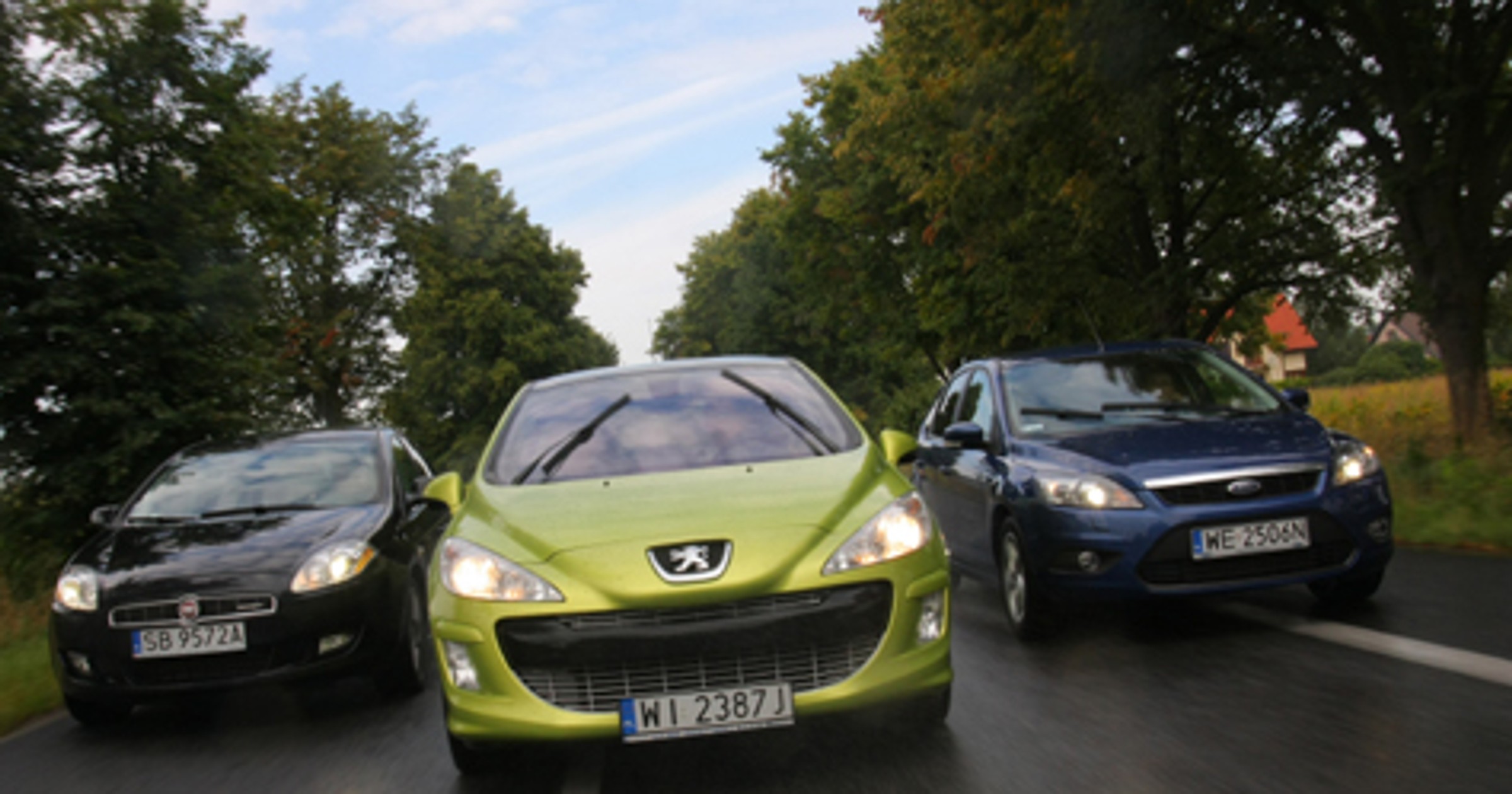 Fiat Bravo kontra Peugeot 308 oraz Ford Focus - Trzy kompaktowe sposoby na szpan