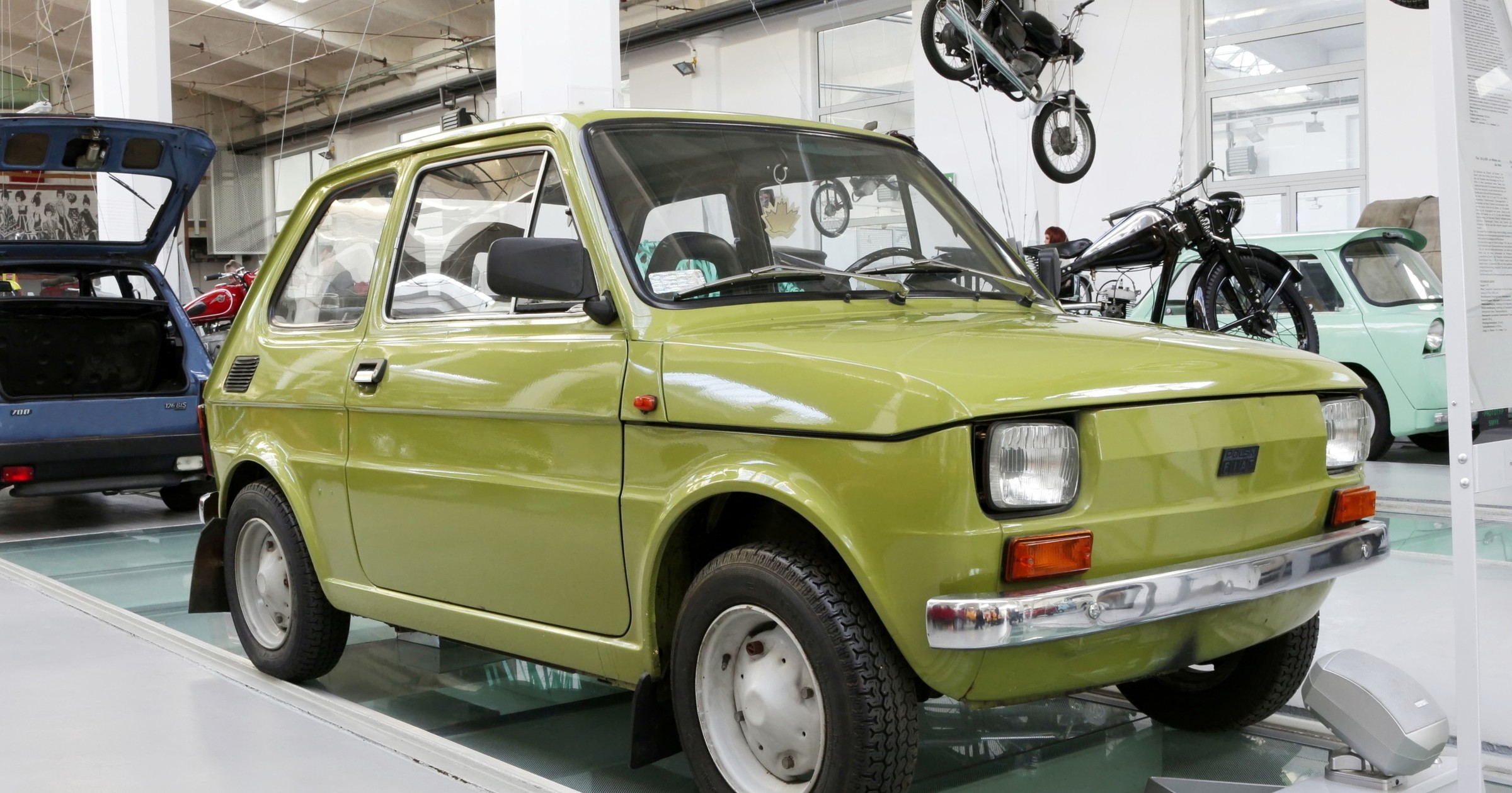Fiat 126p w Muzeum Techniki i Komunikacji w Szczecinie