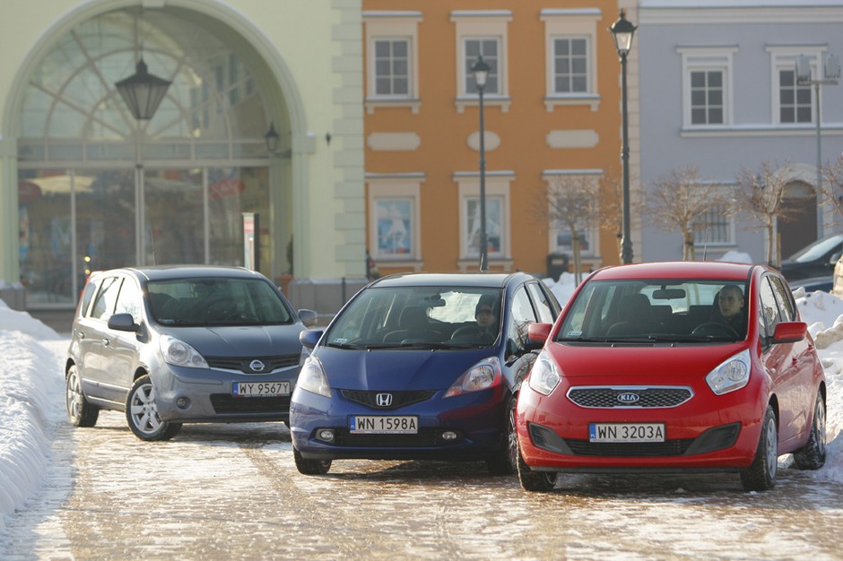 Maluchy, które nie boją  się wyzwań - Kia Venga kontra Honda Jazz i Nissan Note