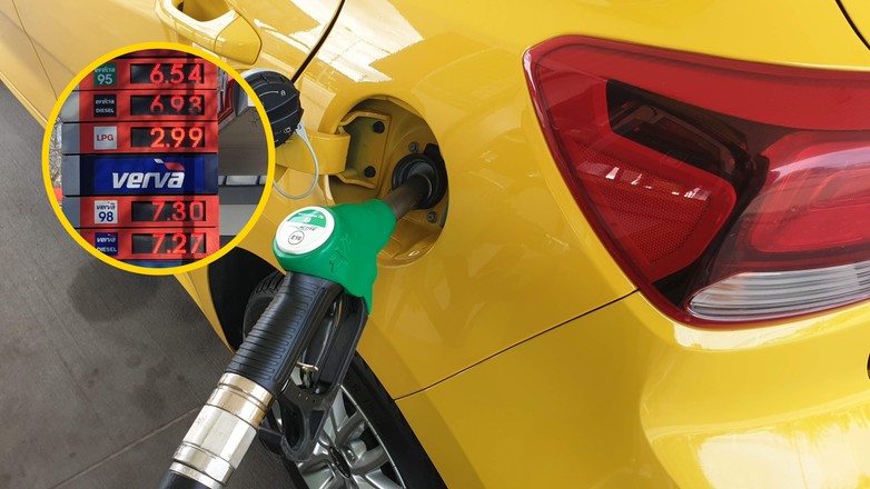 Ceny na jednej z warszawskich stacji paliw