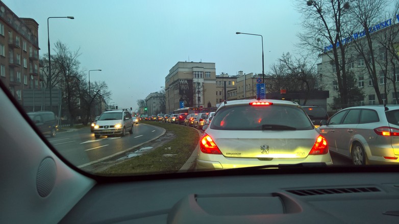 Korki w Warszawie