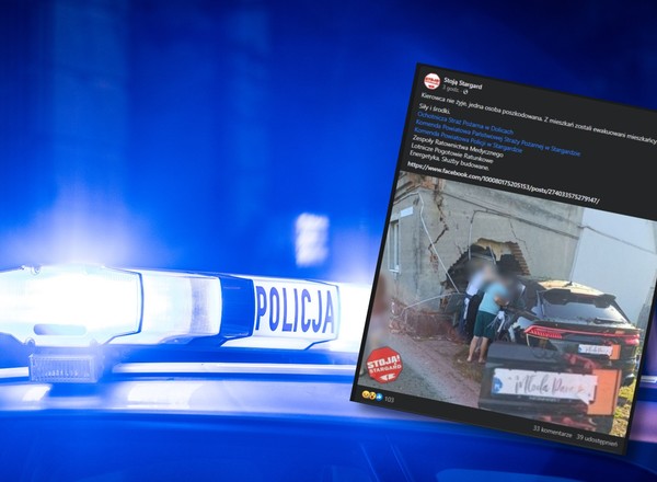 Tragiczny wypadek w niedzielę rano. Audi miało tablice "Młoda Para"