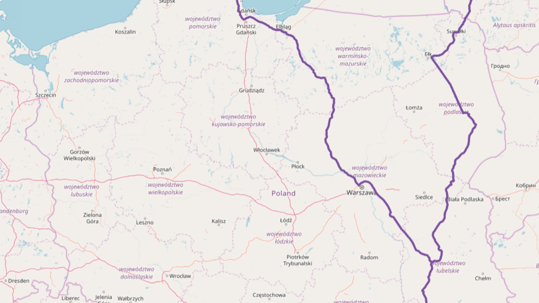 Korytarz - Morze Bałtyckie - Morze Czarne - Morze Egejskie