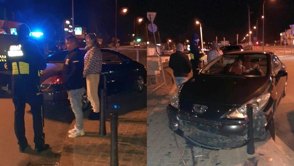 Pijany mężczyzna dał lekcję jazdy pijanej koleżance. "Ich auto skosiło przydrożne słupki"