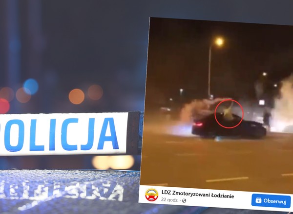 Szalona jazda BMW po skrzyżowaniu w Łodzi. Kierowca miał wyjątkowy cel