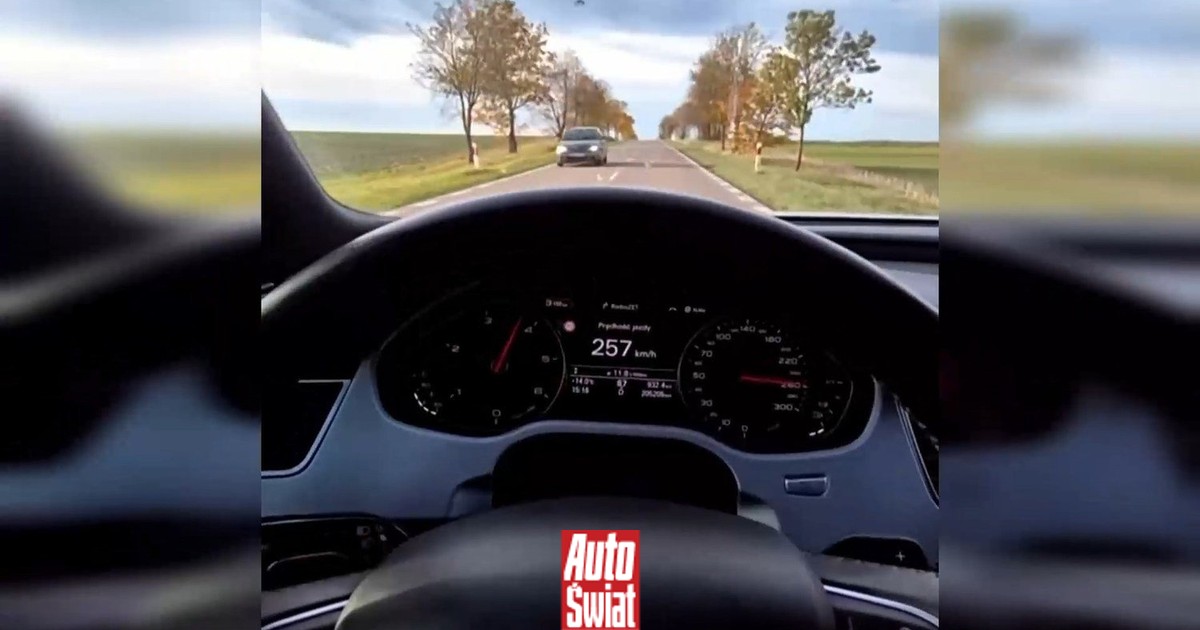 Jechał drogą wojewódzką z prędkością 257 km na godz. i nagrywał. Filmik udostępniono policji