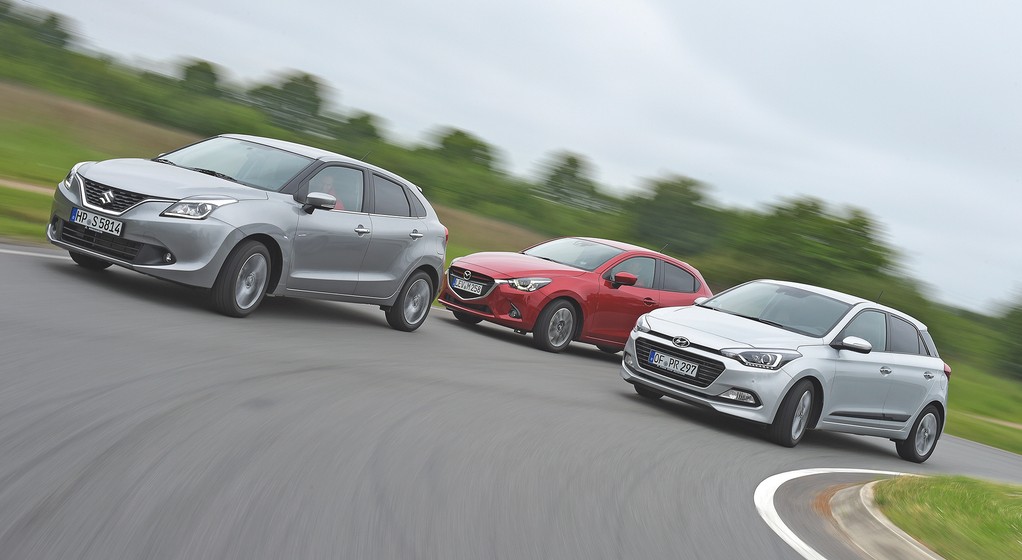 Małe jest wielkie - nowe Suzuki Baleno spotyka Mazdę 2 i Hyundaia i20
