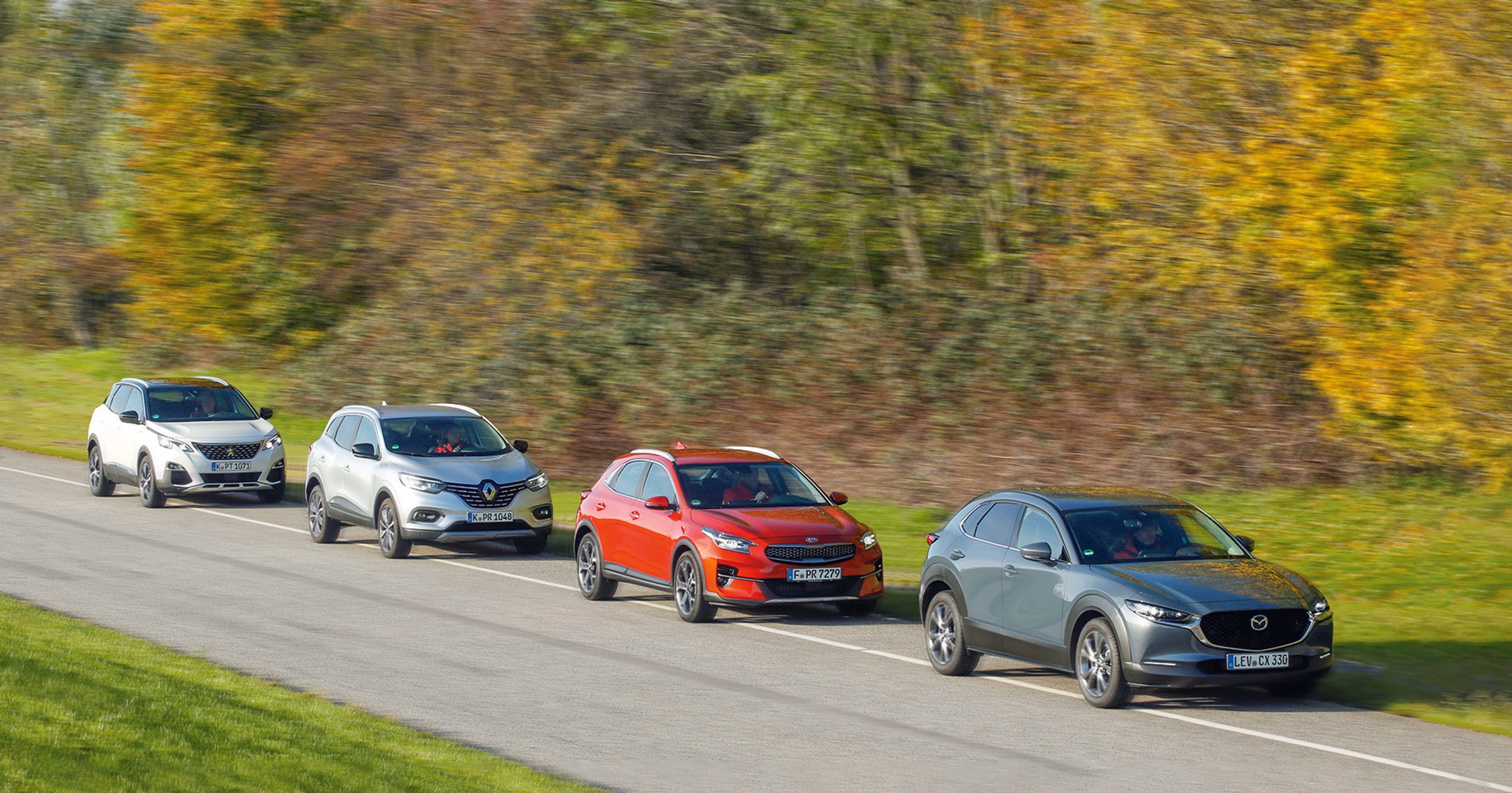Porównanie: Kia XCeed, Mazda CX-30, Peugeot 3008 i Renault Kadjar
