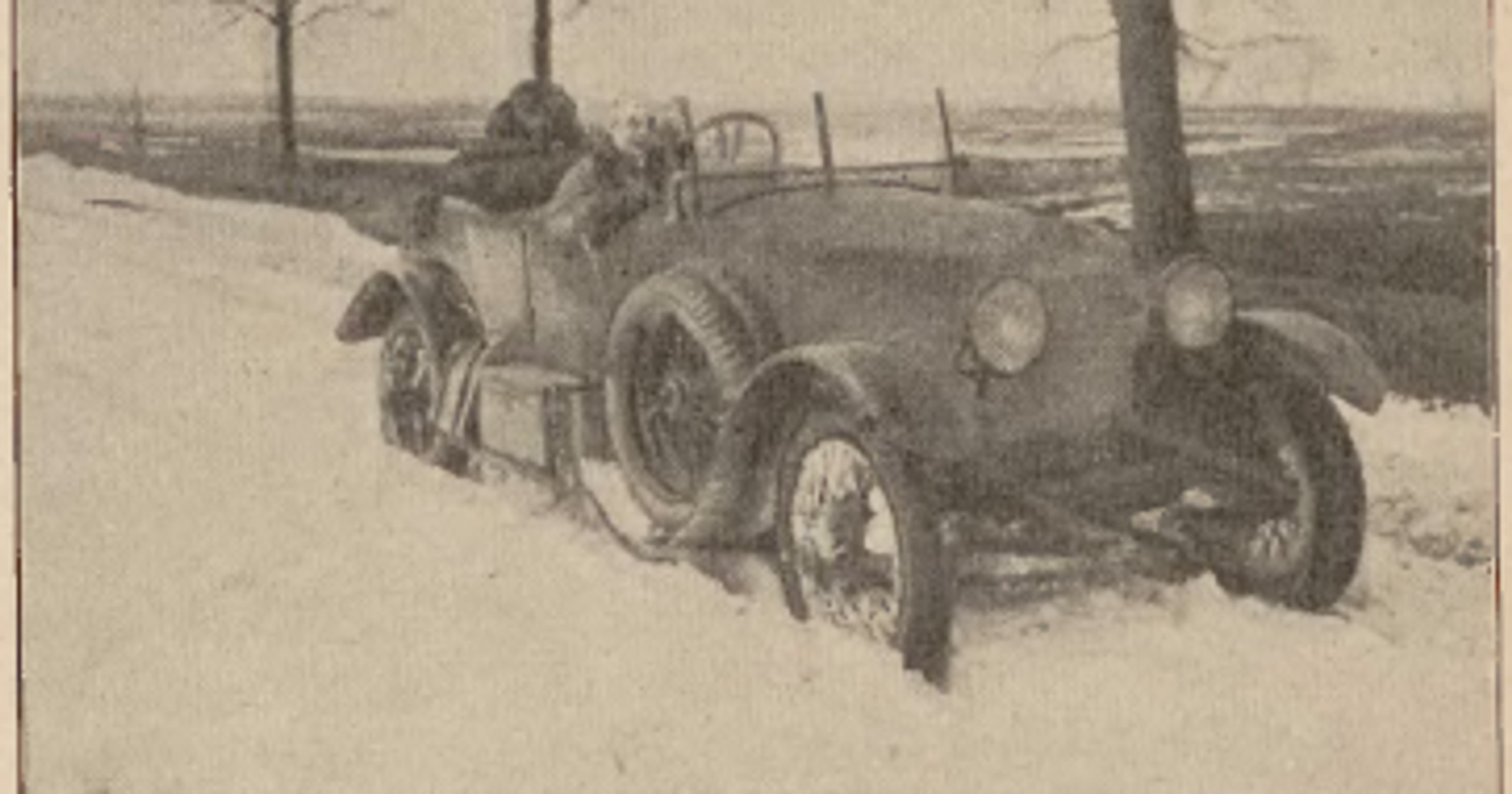 Polska motoryzacja 100 lat temu. Zima