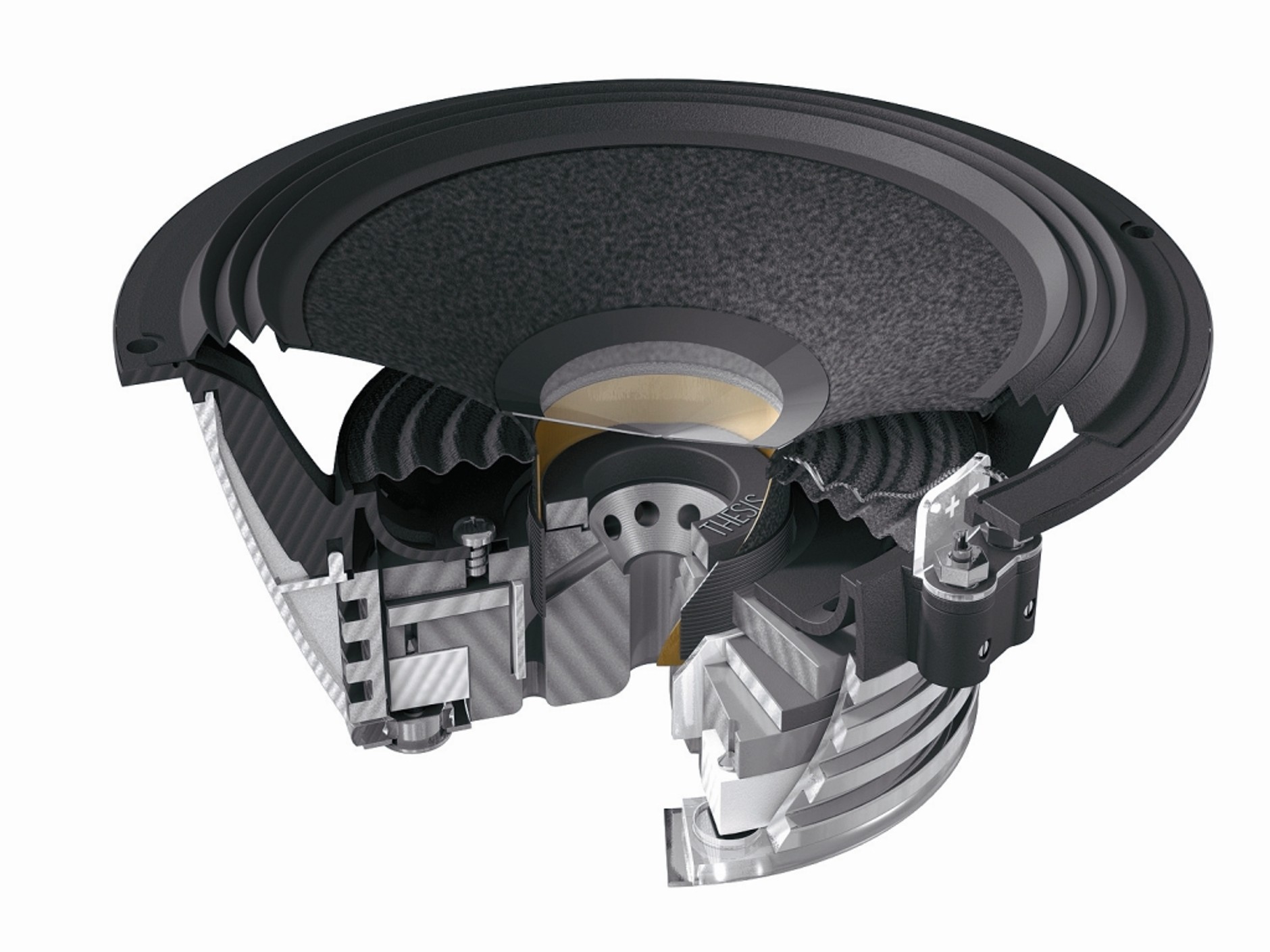 Audison Thesis czyli trójdrożny komplet głośników z Włoch. Cena 6699 zł. Wg. EISA najlepszy zestaw głośników samochodowych 2008-2009.