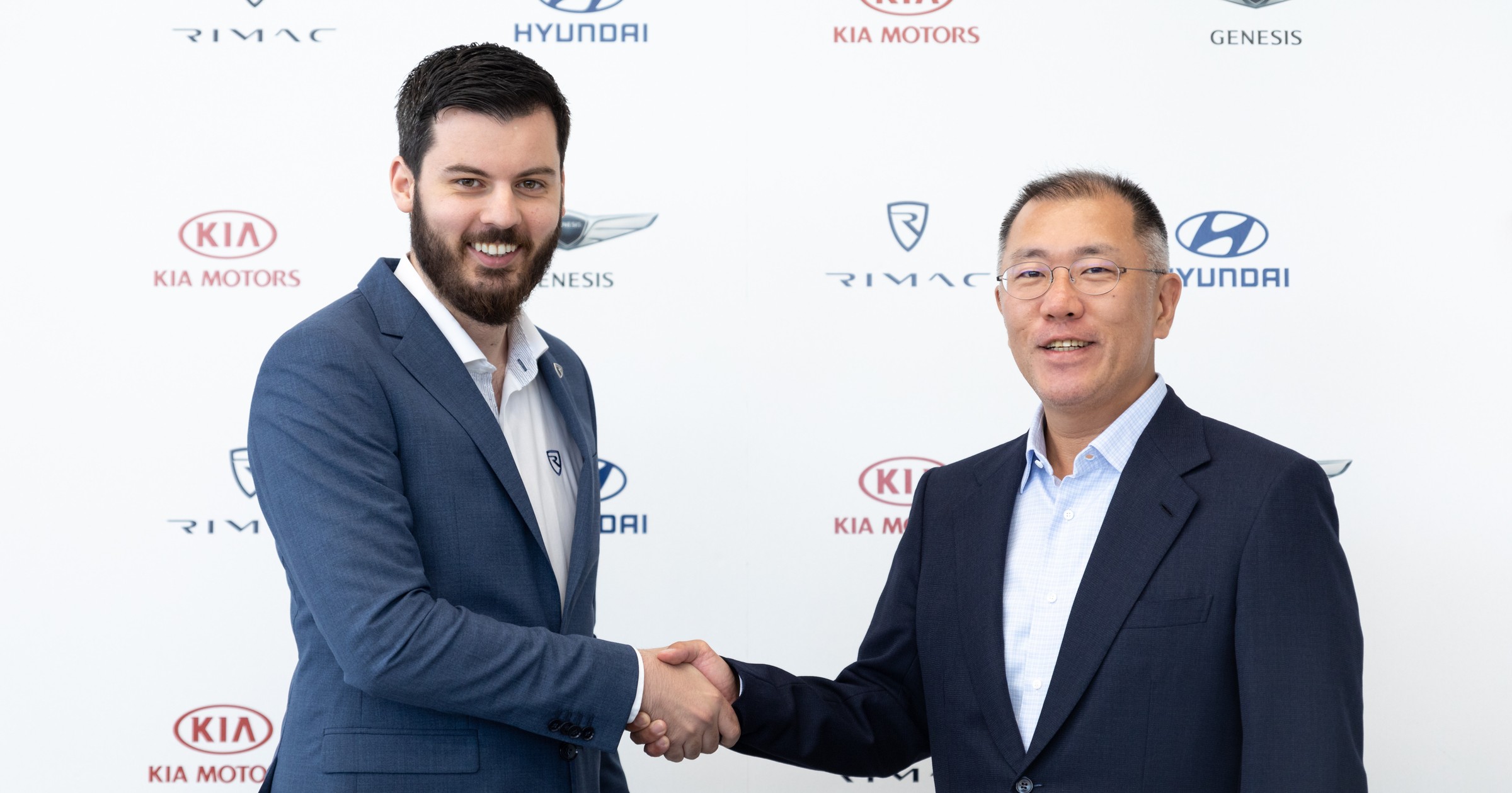 Wiceprezes Hyundai Motor Group Euisun Chung i Mate Rimac z firmyRimac Partnership 1
